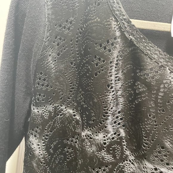 Elie Tahari lakshmi SW with leather black - Picture 6 of 8